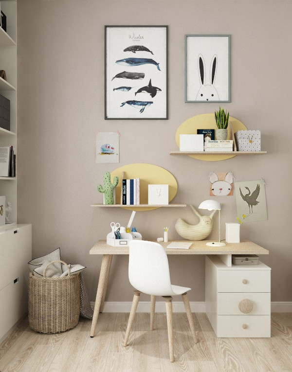 Детская сканди для девочки 12 кв м