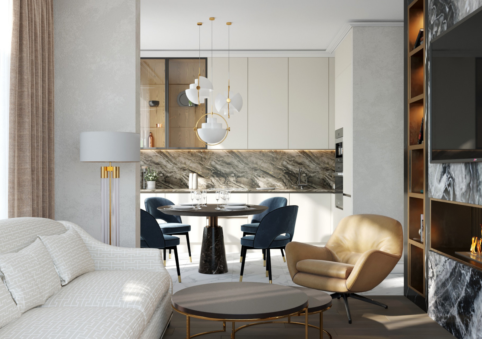 ЖК "RIVERSIDE" 50м2., проект 2021г.