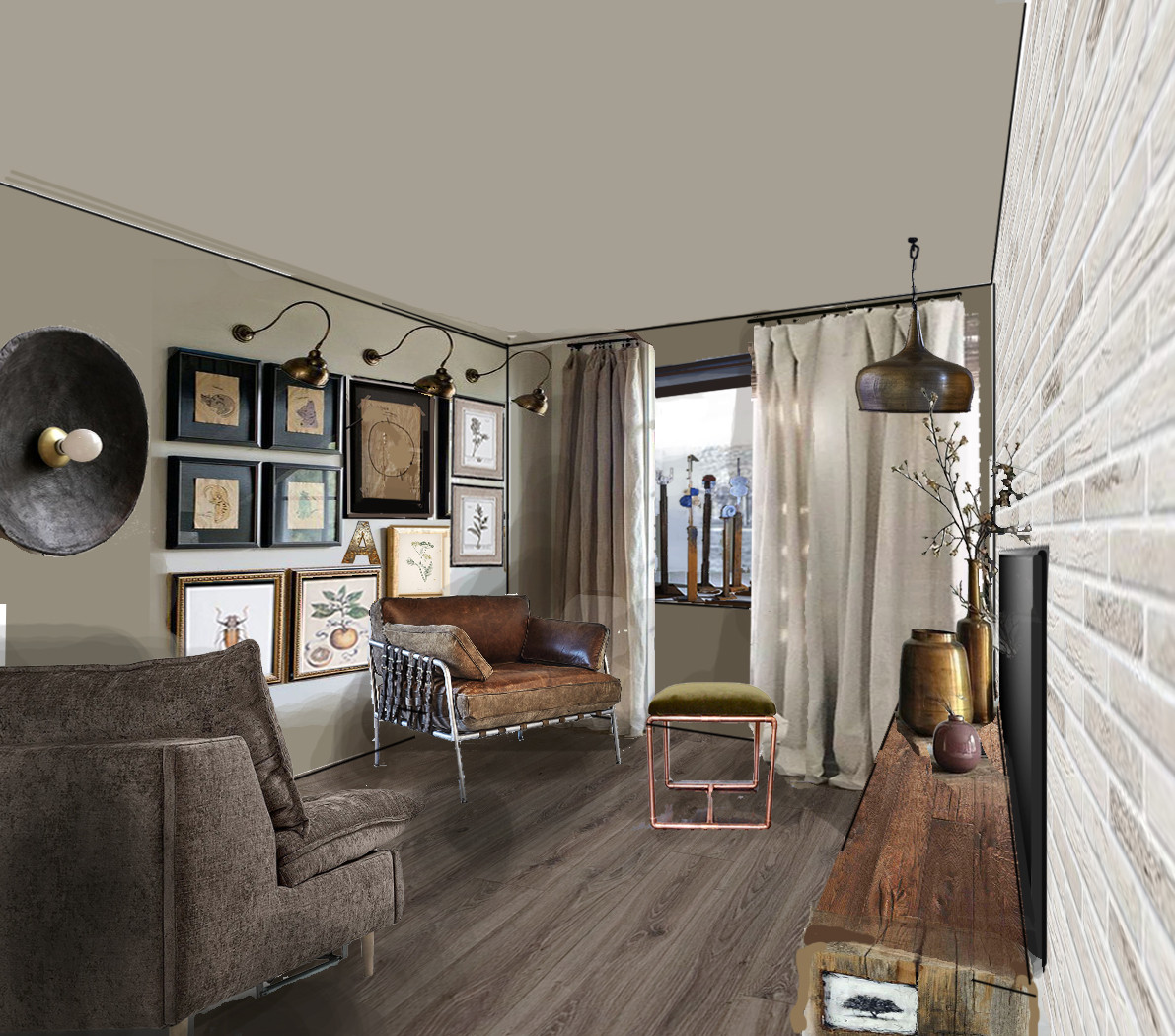 Обложка проекта: Гостиная СТИМ ПАНК