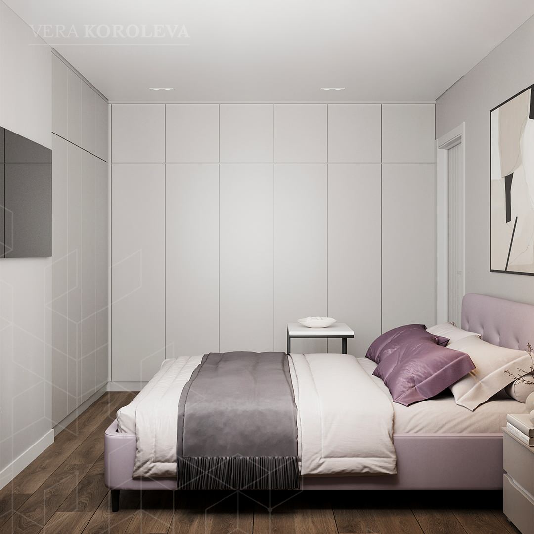 Лавандовая дымка: красивая и функциональная двушка 47 кв.м под Петербургом