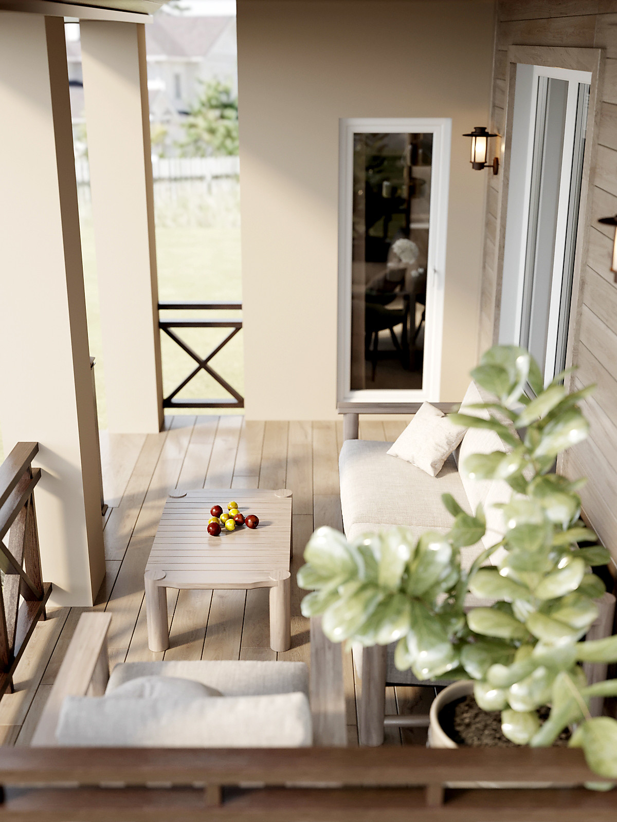 Веранда в загородном доме