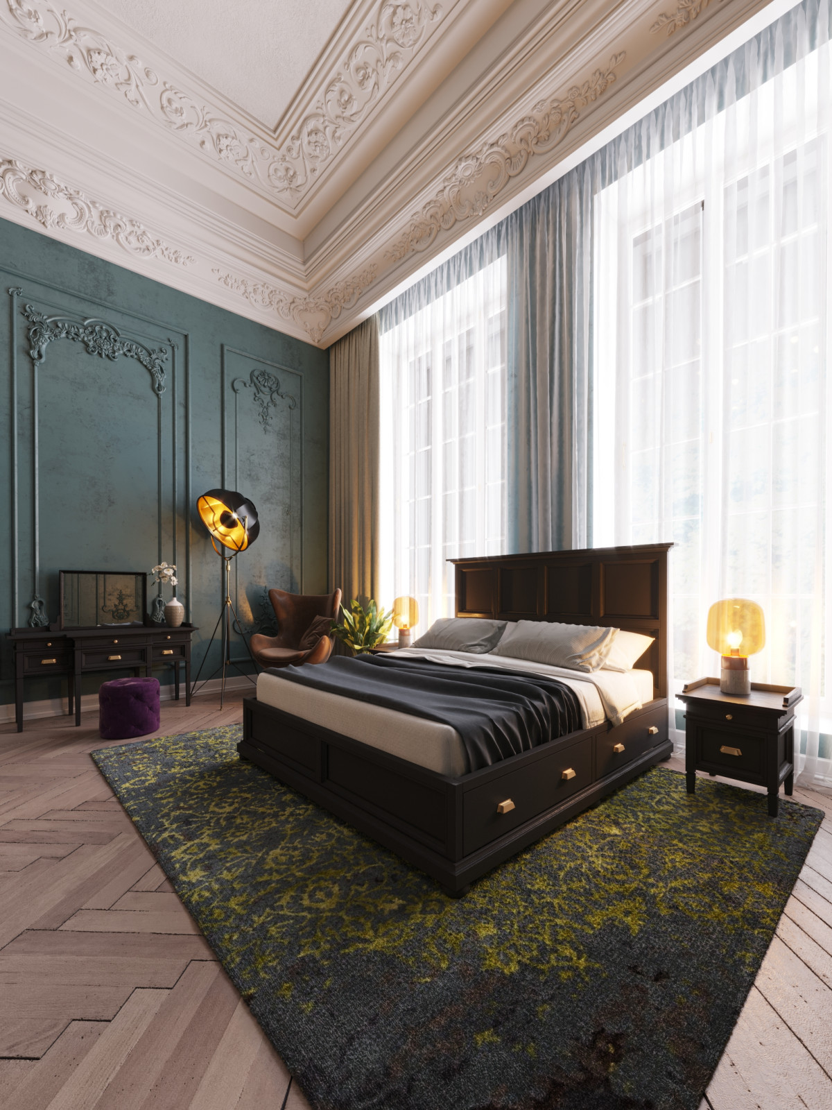 Обложка проекта: Спальня c стиле  "Неоклассик"