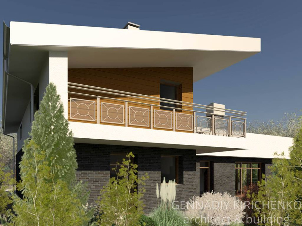 Проект двухэтажного дома в Современном стиле.