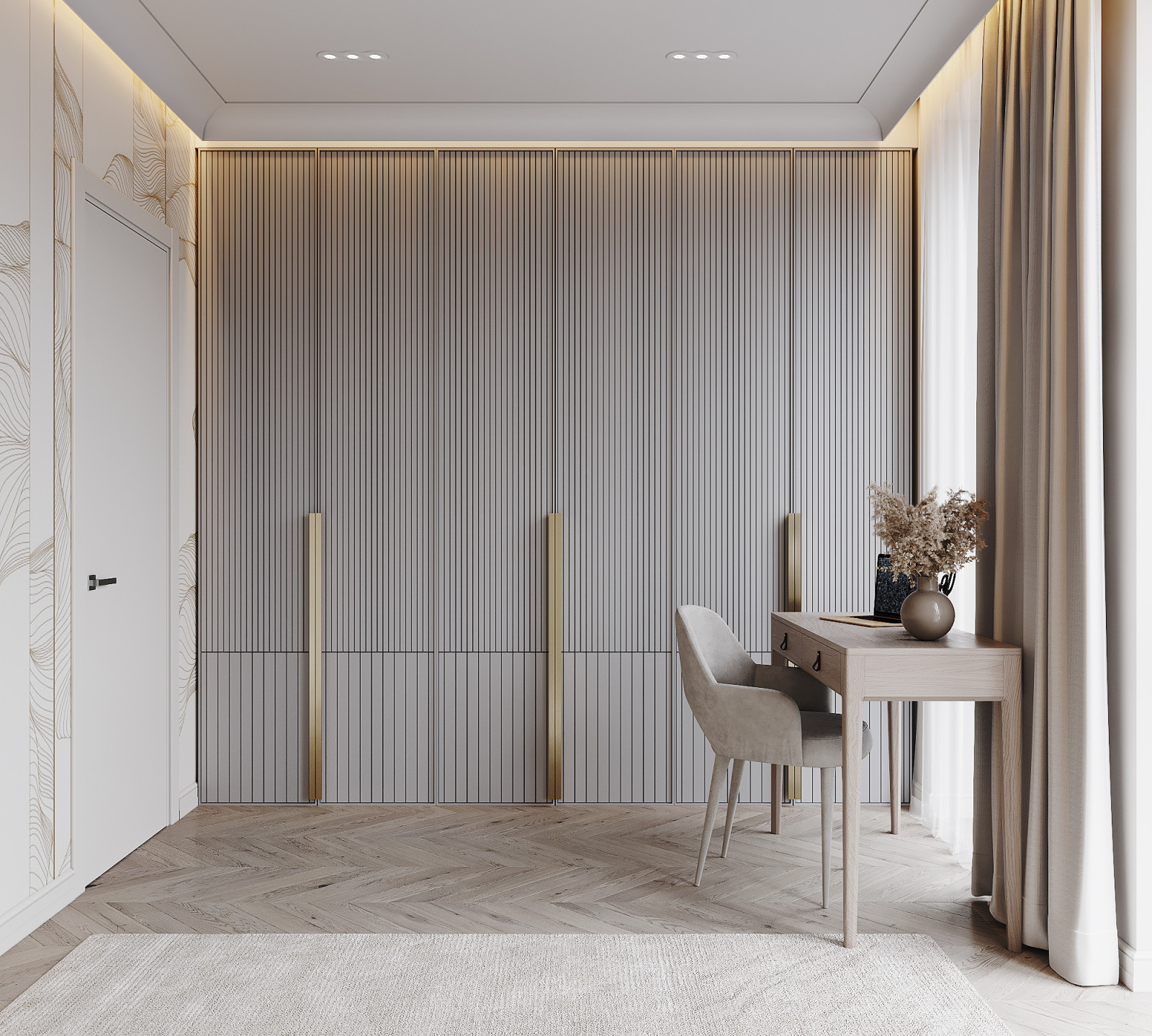 Спальня в нежных тонах