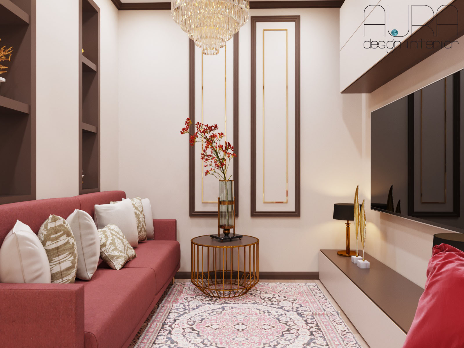 Дизайн квартиры, спальня гостиная в светлых тонах