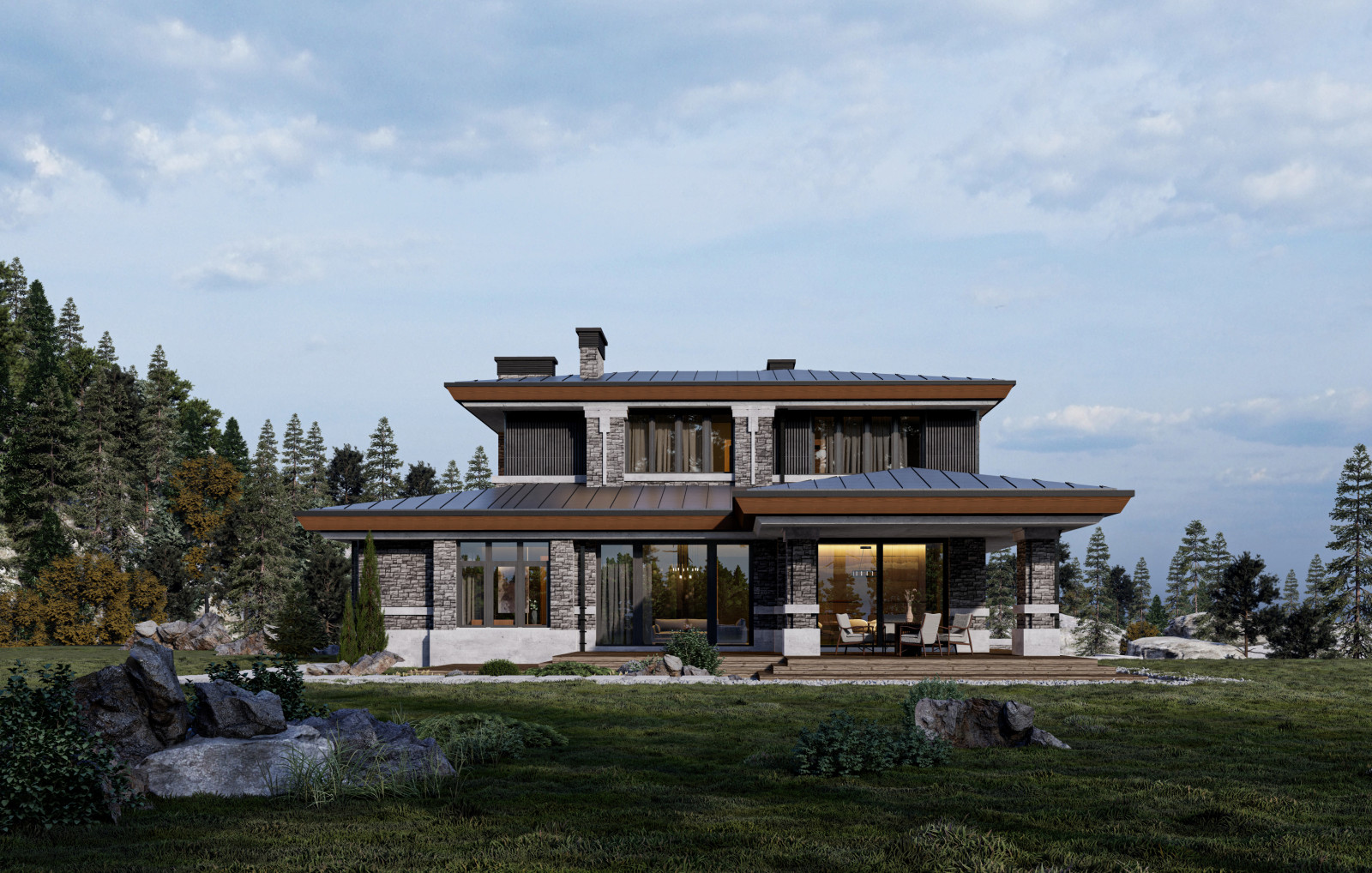 Вилла в стиле Ллойда Райта