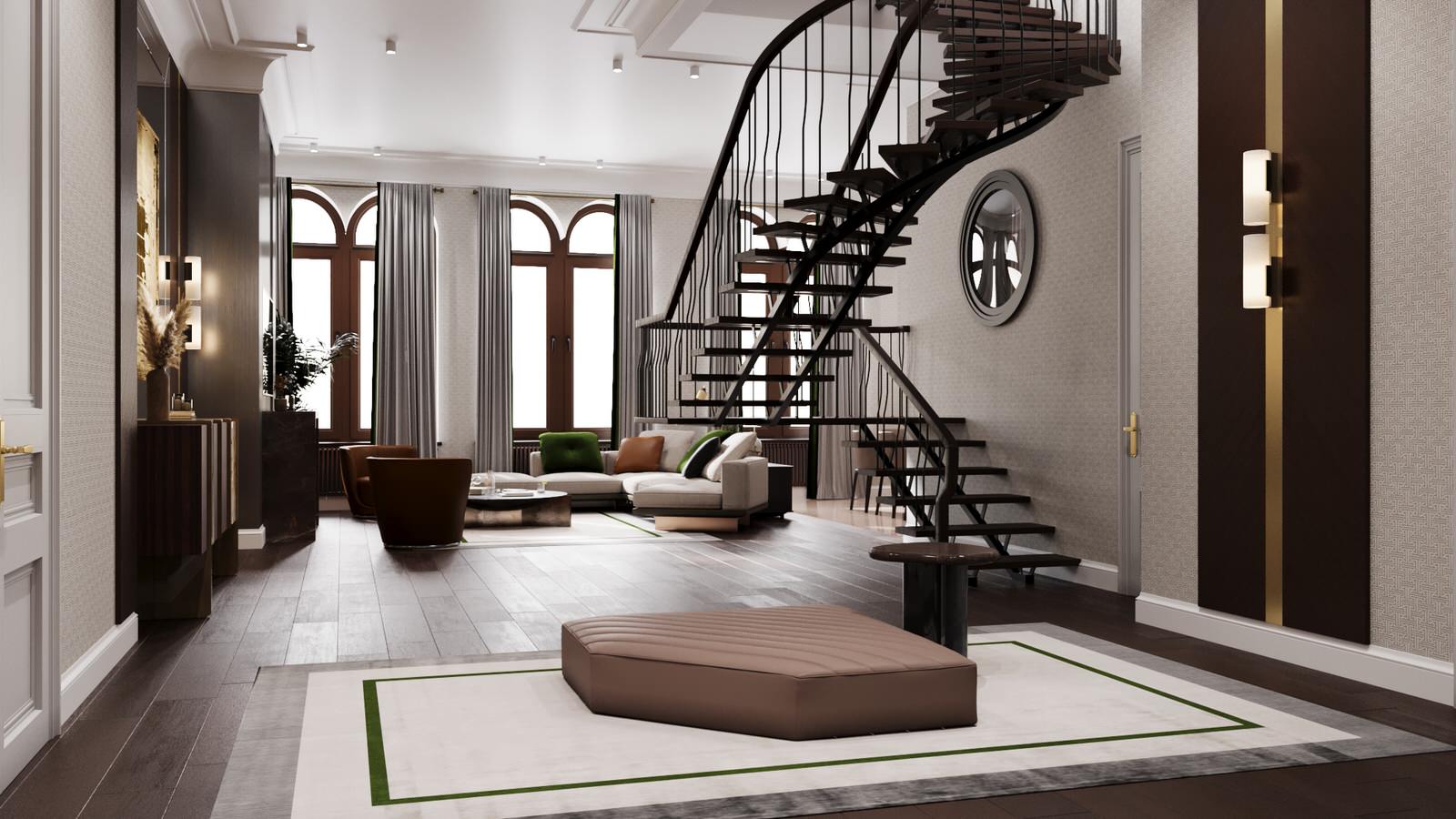 Дизайн интерьера квартиры в ЖК «Mon Cher», 190 м2