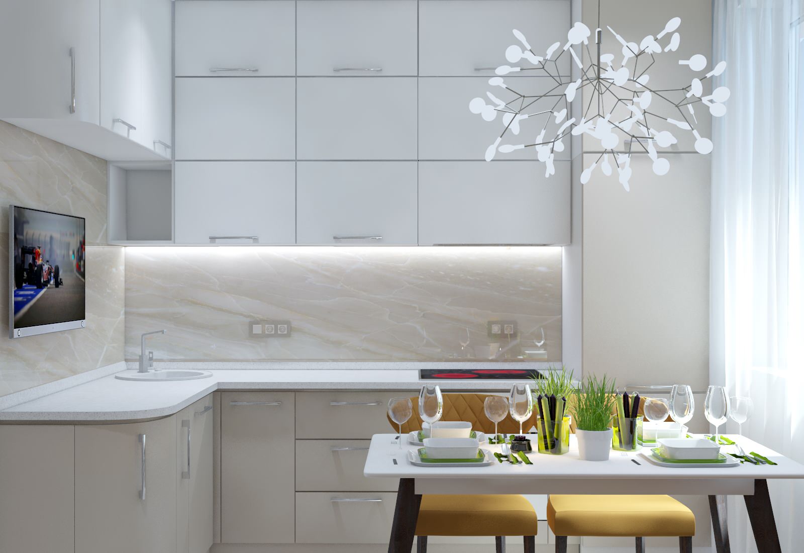 Двухкомнатная квартира в современном стиле