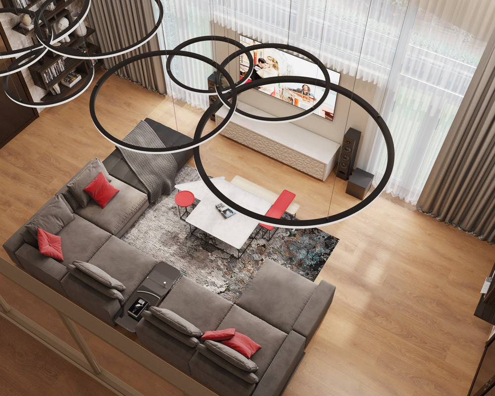 Элегантность гостиной в доме  Юрлово