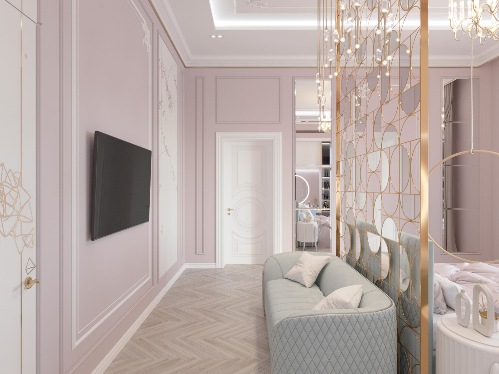 Большая детская с перегородкой