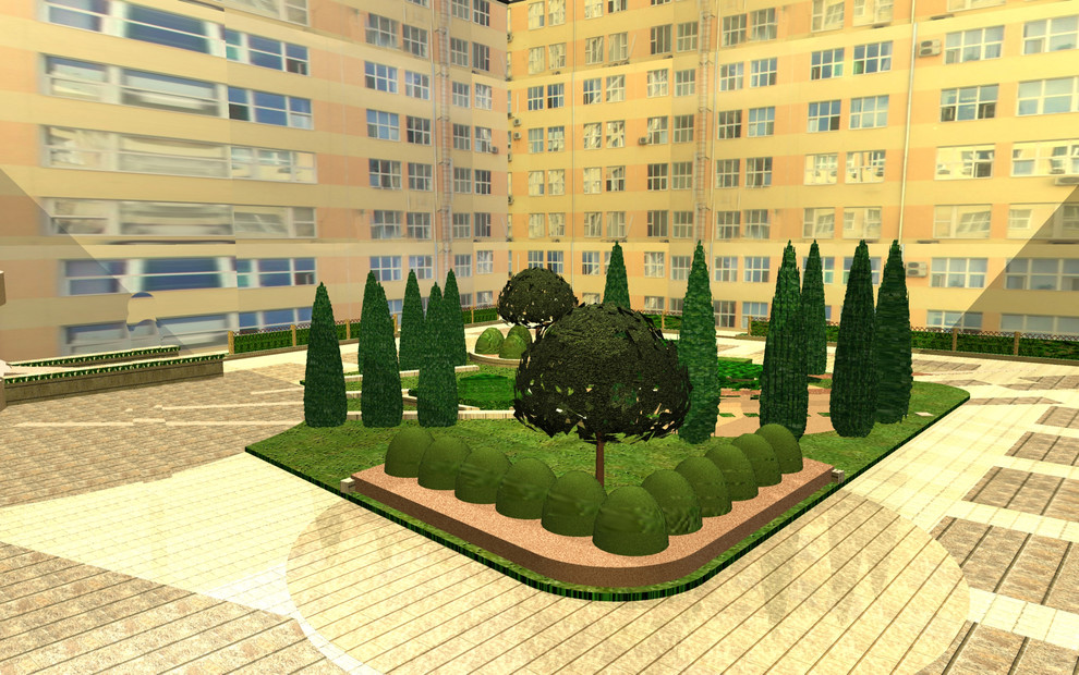 Обложка проекта: Проект дворика МинПромТорга