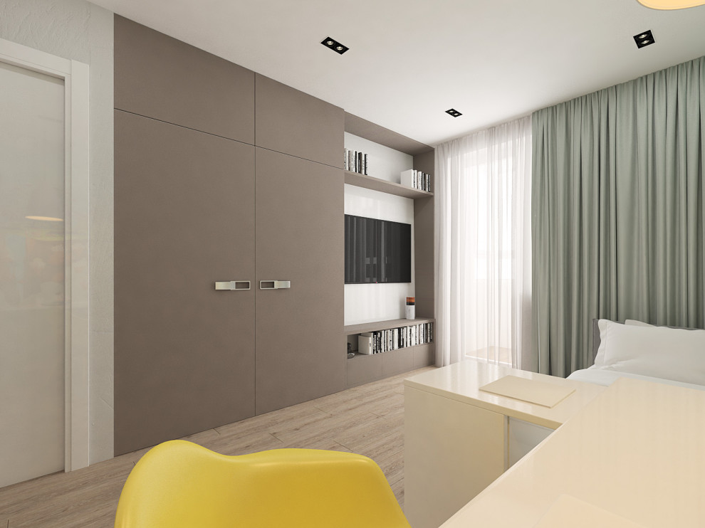 Этюд в теплых тонах: 4-комнатная квартира 106 м2