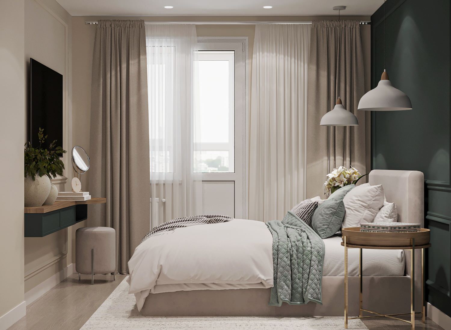 Однокомнатная квартире  в скандинавском стиле ЖК Новая Кузнечиха