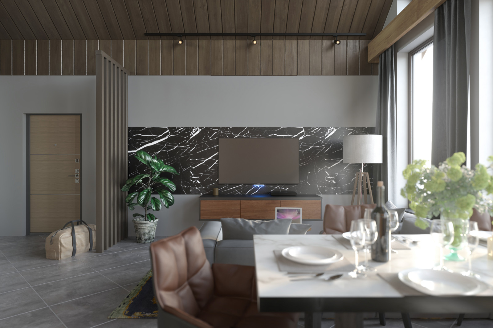 Разработка визуальной концепции шоурума (123 м2) для застройщика в г. Уфа