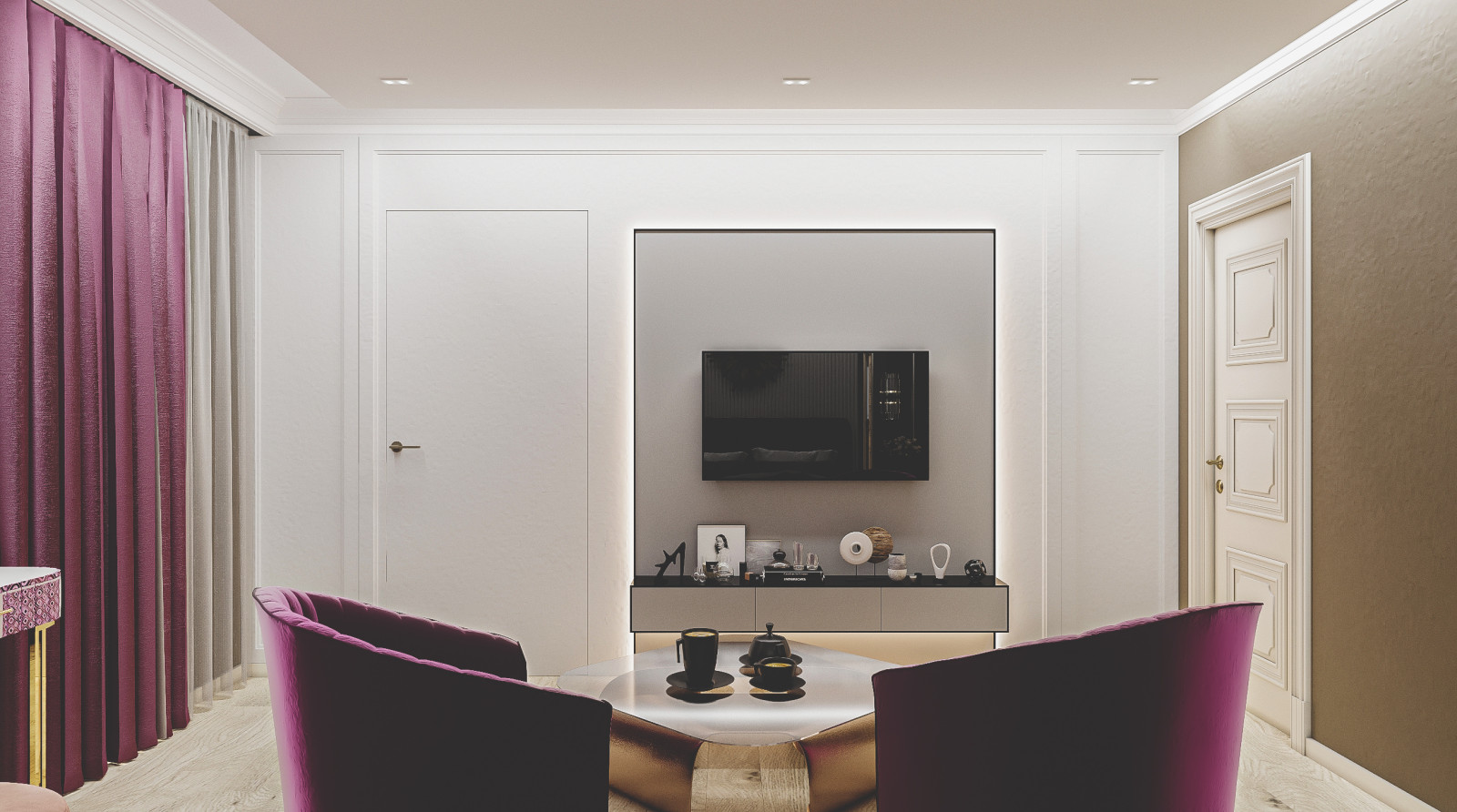 Коттедж, Каширское шоссе. Спальная 1, Спальная 2, Спальная 3