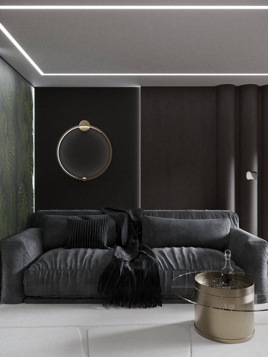 Обложка проекта: Дизайн-проект кухни-гостиной с курительной комнатой