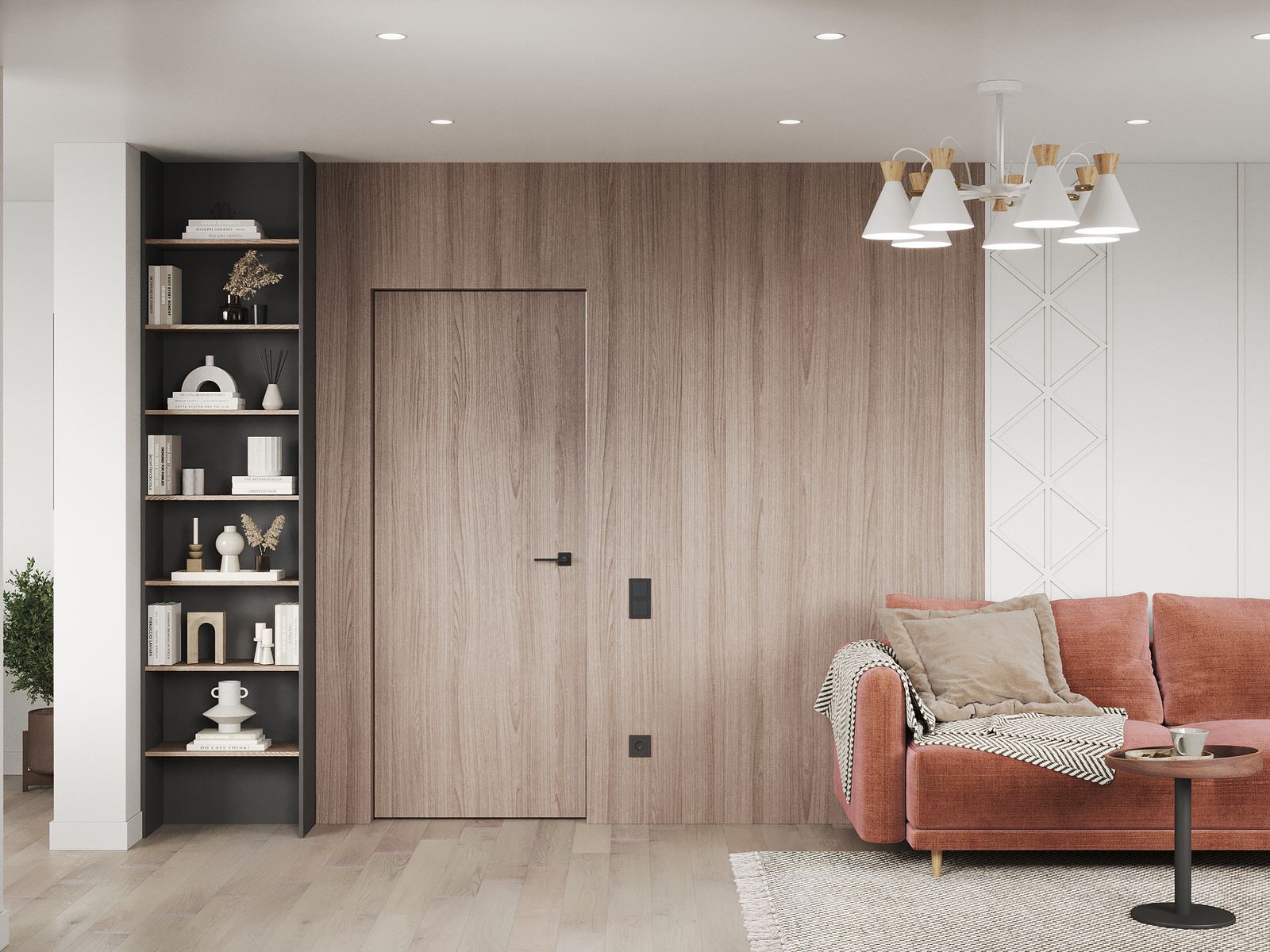 Квартира для молодой семьи с элементами сканди