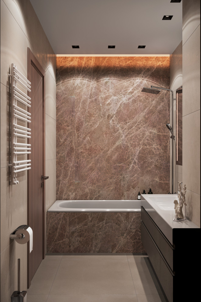 Визуализация квартиры в бежевых тонах