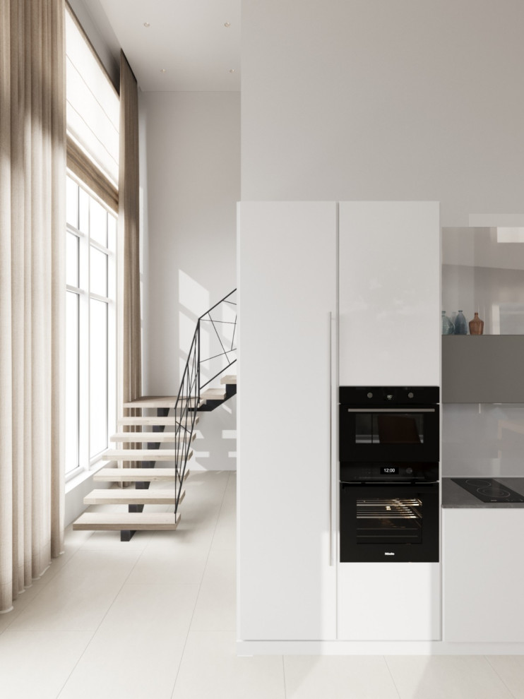 2-ух уровневая квартира в стиле минимализм