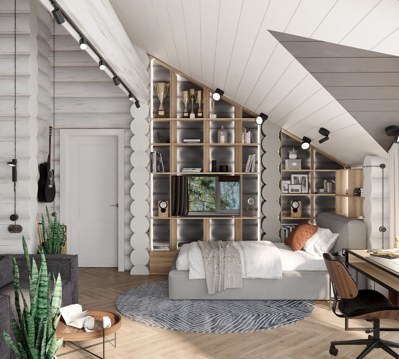 Дизайн проект бревенчатого дома "Феерия красок".