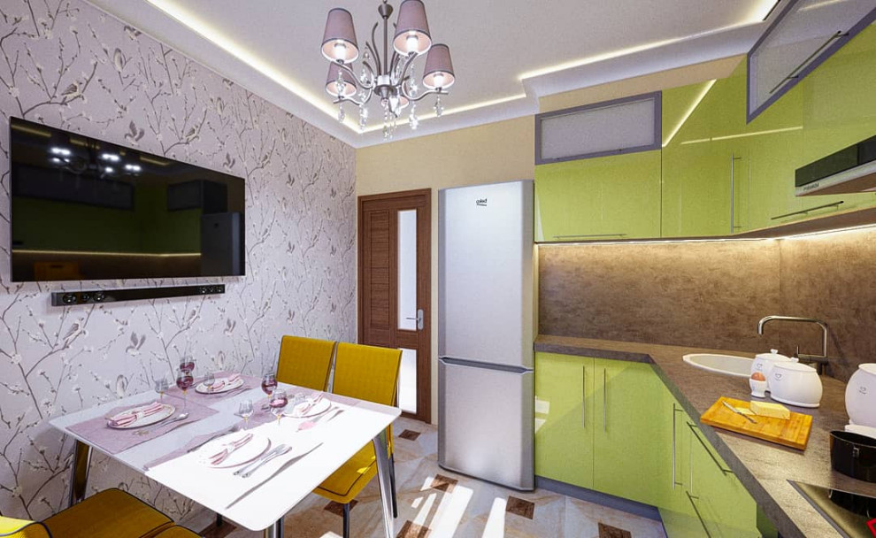 Обложка проекта: спальня и кухня