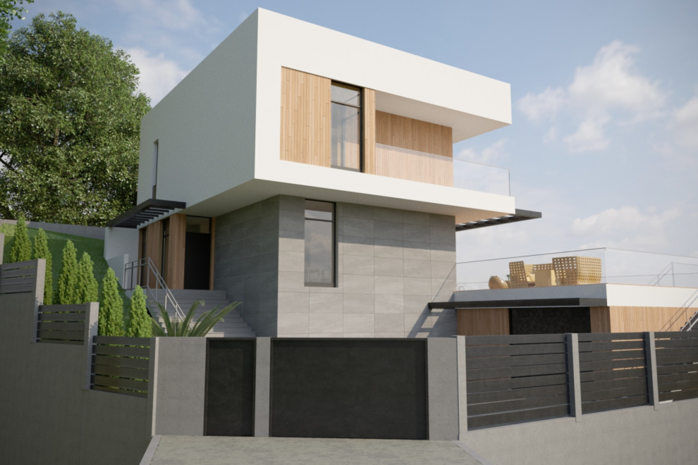 Обложка проекта: Дом на крутом рельефе