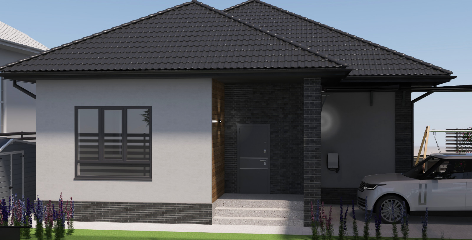 Дом ландшафтный дизайн