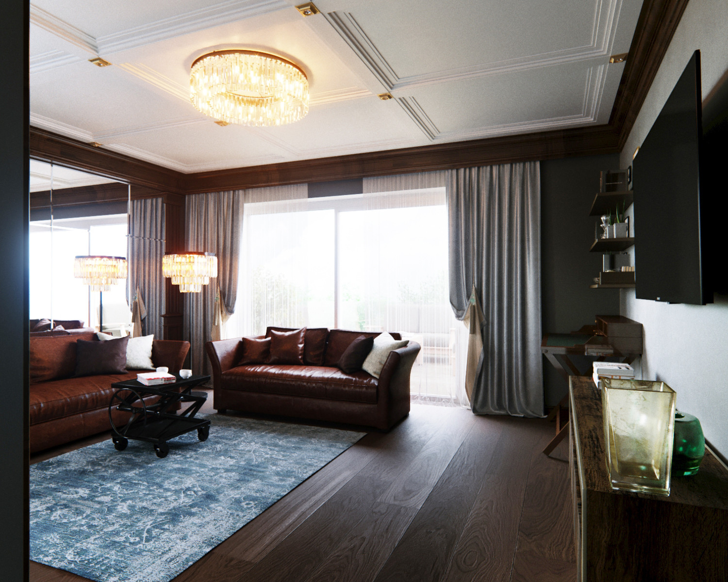 Интерьер пятикомнатной квартиры в неоклассике, г. Дюссельдорф, Германия