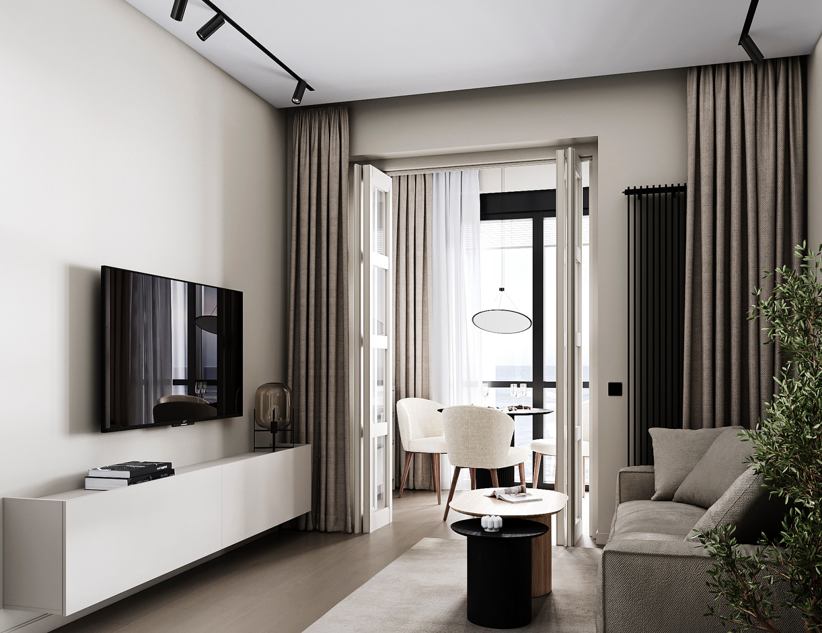 Современный интерьер квартиры на Финском заливе