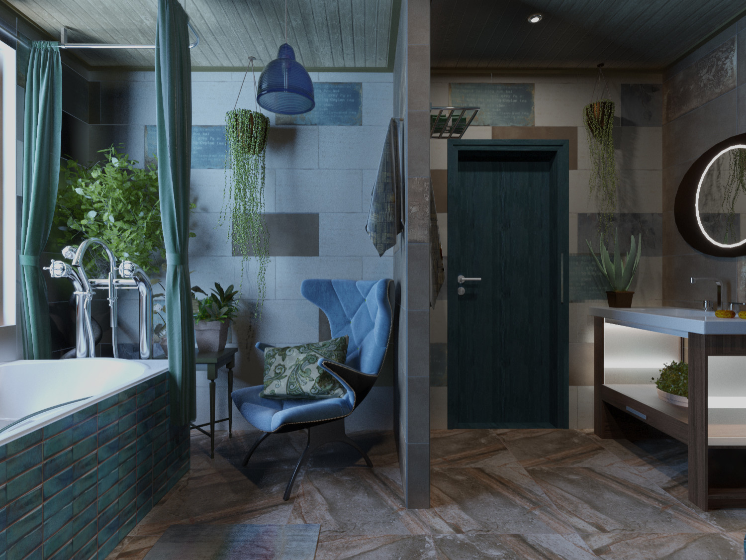 Зеленая ванная