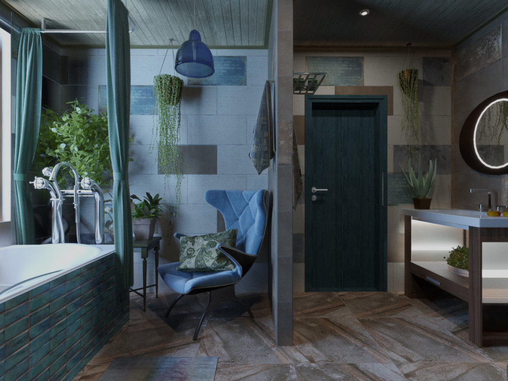 Зеленая ванная