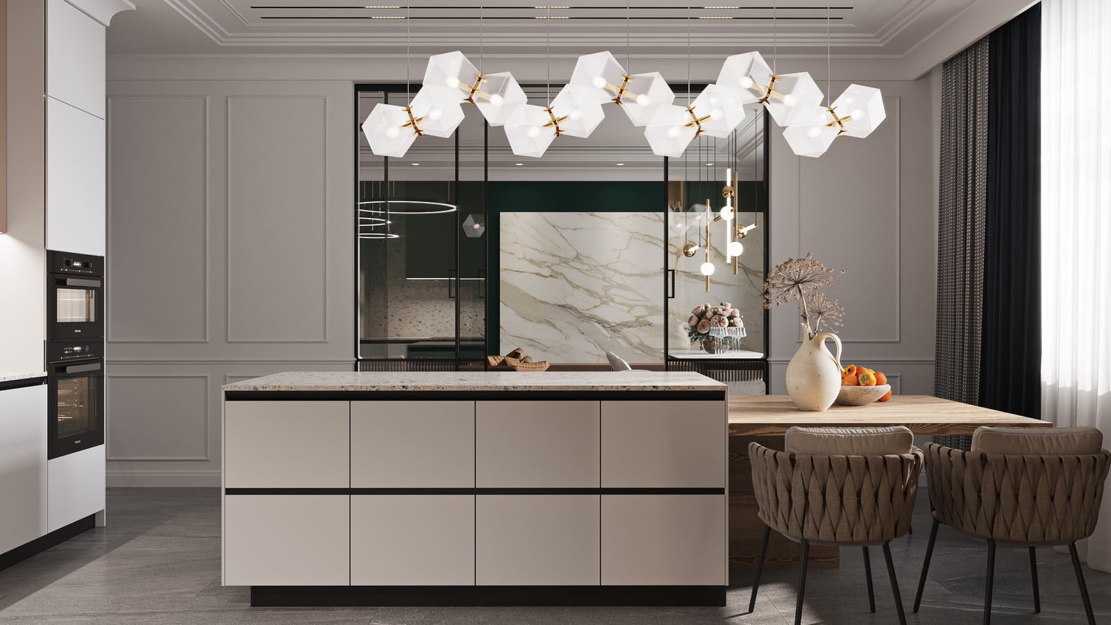 Квартира с сочными цветовыми акцентами для большой семьи