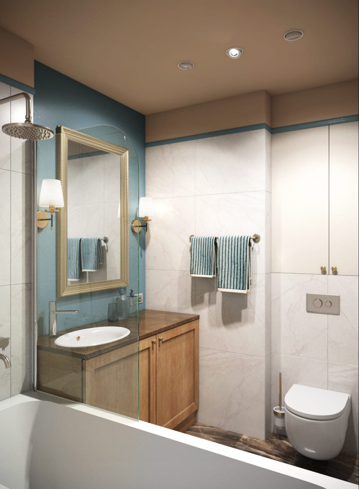 Квартира в голубых оттенках