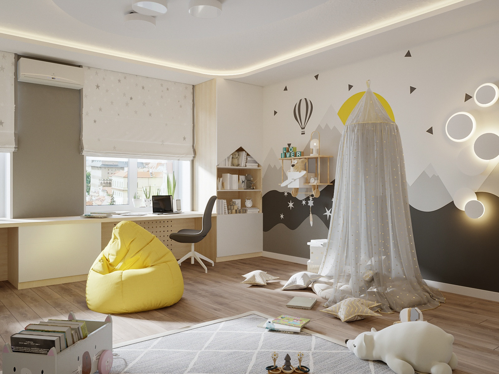 Яркая детская комната для девочки и мальчика