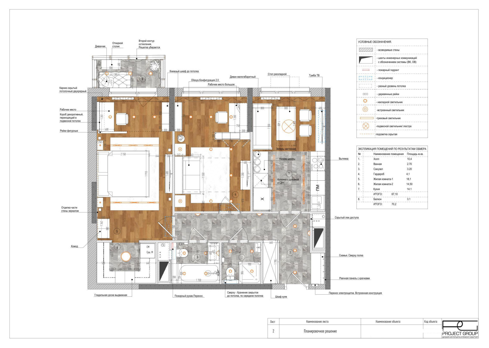 Итоговая планировка квартиры