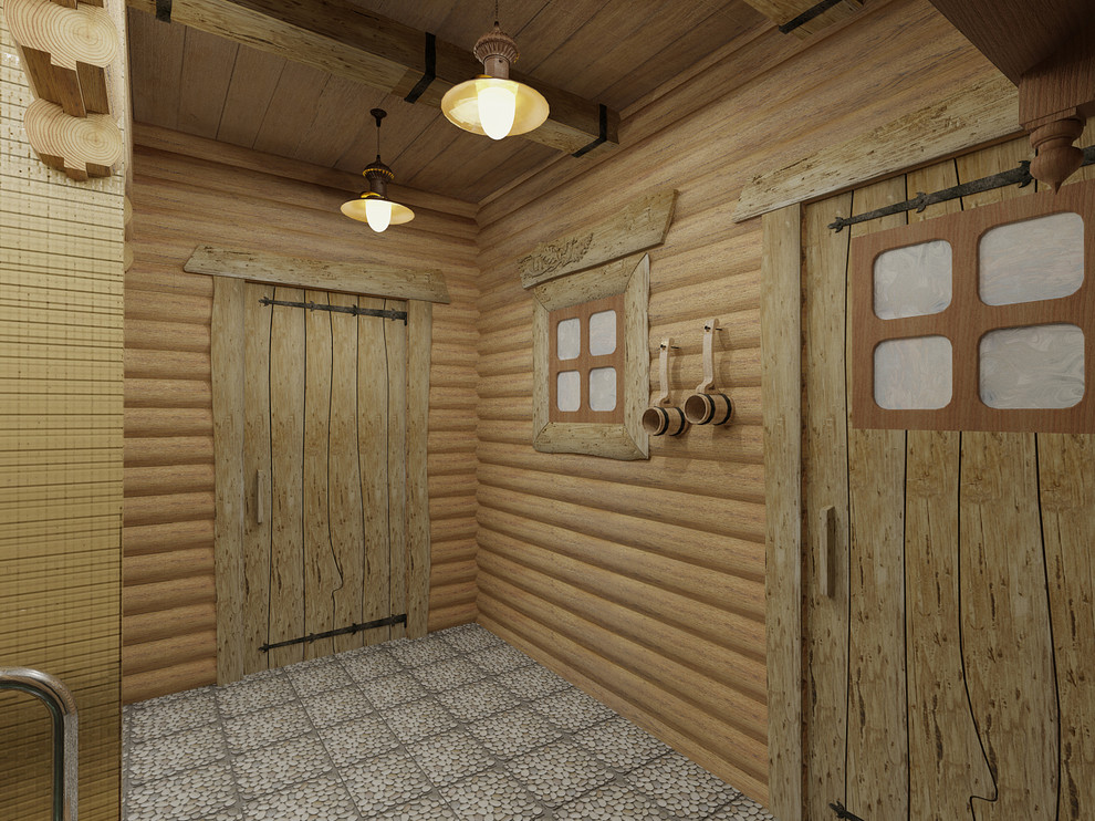 Бассейн в натуральном стиле.