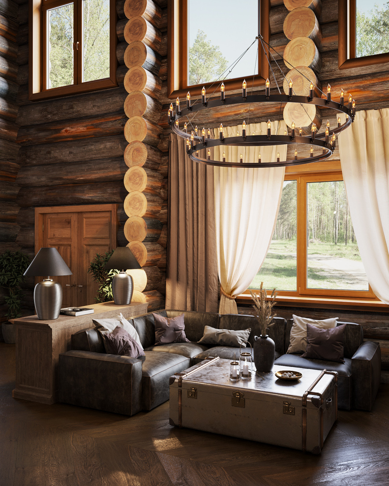 Дом из кело. Кухня и гостиная, второй свет