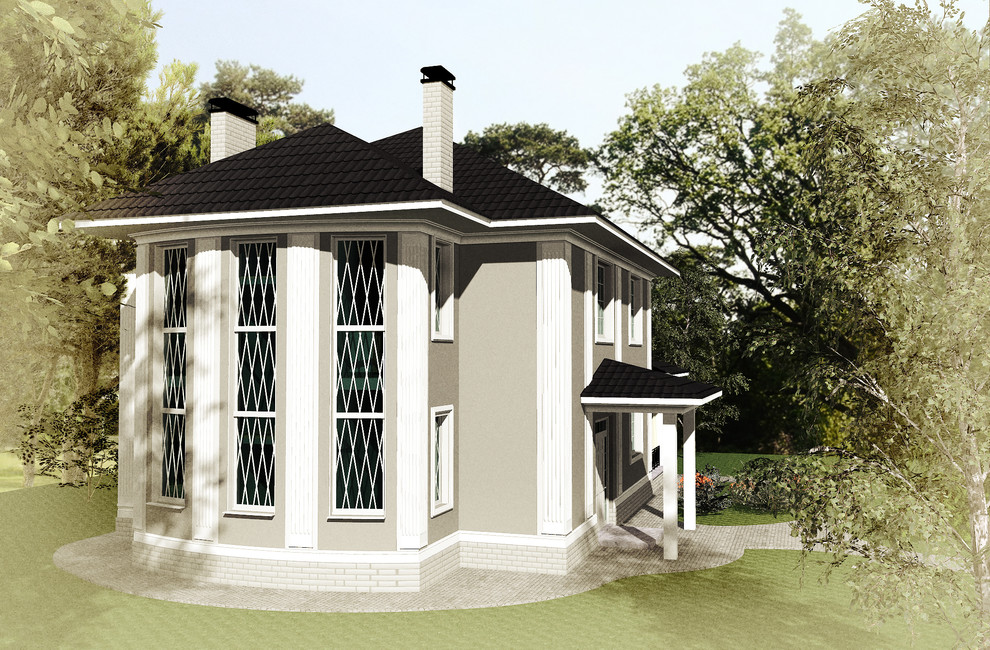 Обложка проекта: дом в классическом стиле