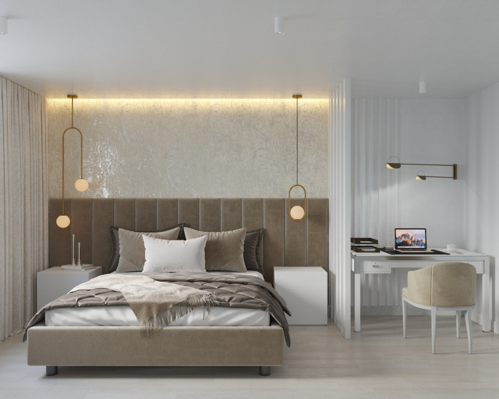 Обложка проекта: СПАЛЬНЯ С РАБОЧЕЙ ЗОНОЙ