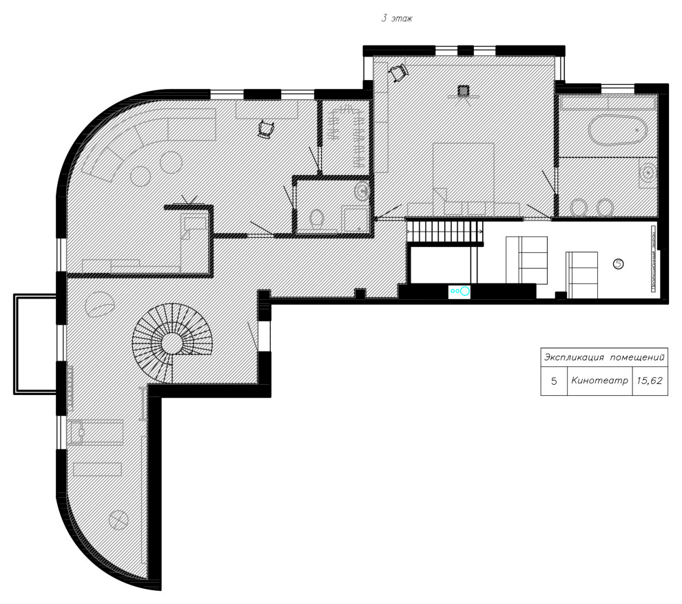 2х этажная квартира с видом на Иртыш и кинозалом