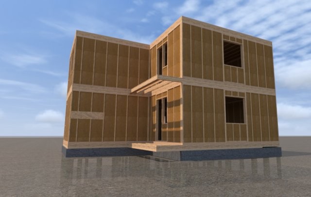 Каркасный индивидуальный жилой дом [003-У]