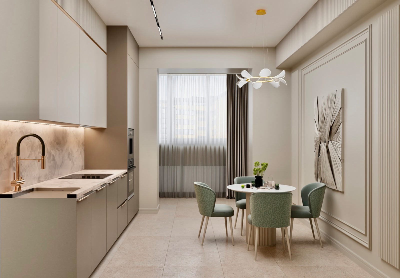 Дизайн-проект квартиры 87 кв м в современном стиле