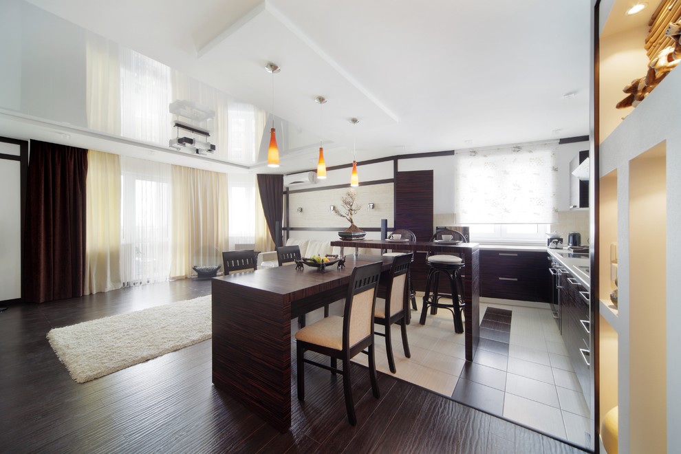 Интерьер 3-хкомнатной квартиры-студии