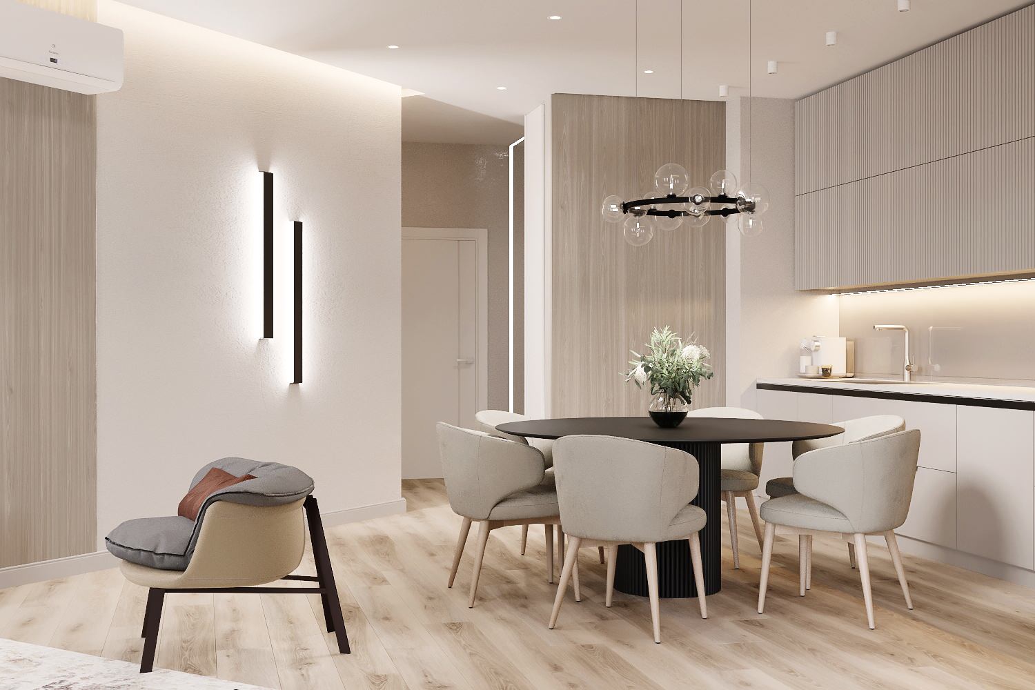 Minimalist apartment 120 m2