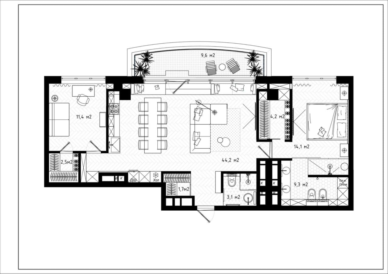 Houzz Украина: Квартира для хозяев Чая и Пряника