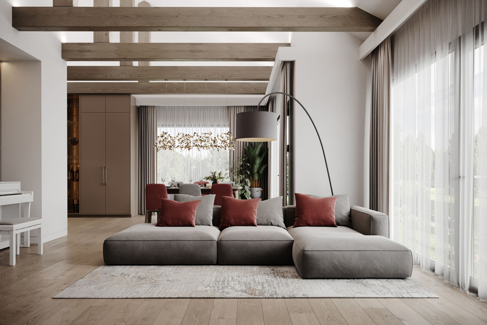 Обложка проекта: Загородный дом в современном стиле в коттеджном поселке "Ёлки"