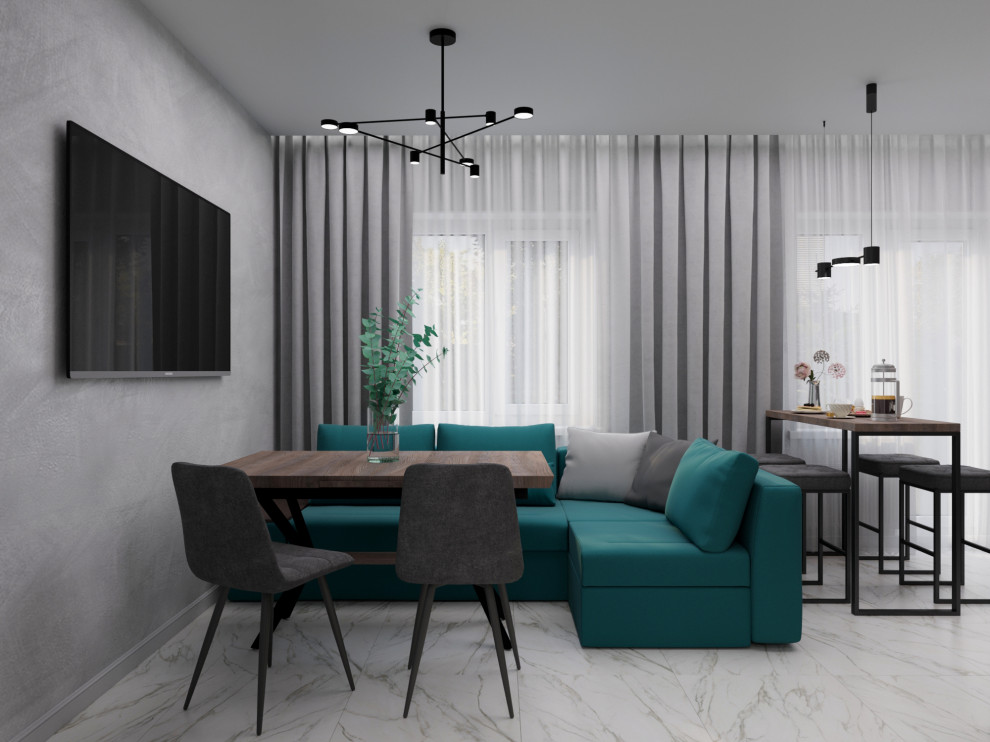 Обложка проекта: Кухня-гостиная в загородном доме. Кемеровская обл.