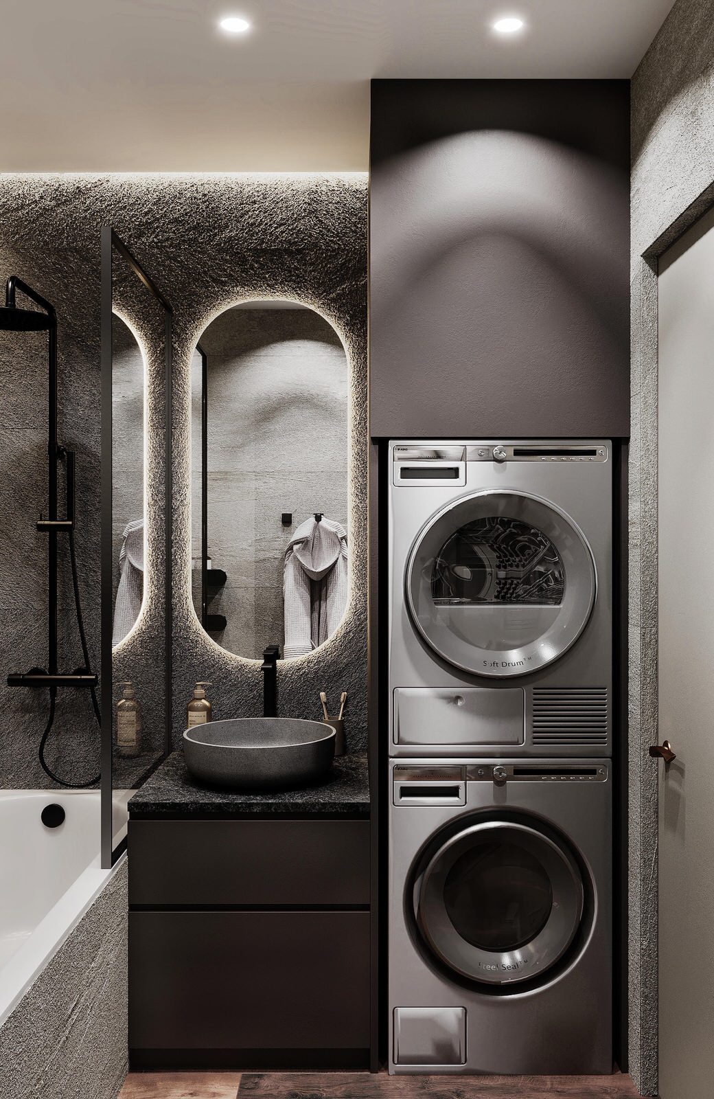 Дизайн интерьера квартиры в стиле джапанди с элементами бохо в ЖК "Квартал Che"