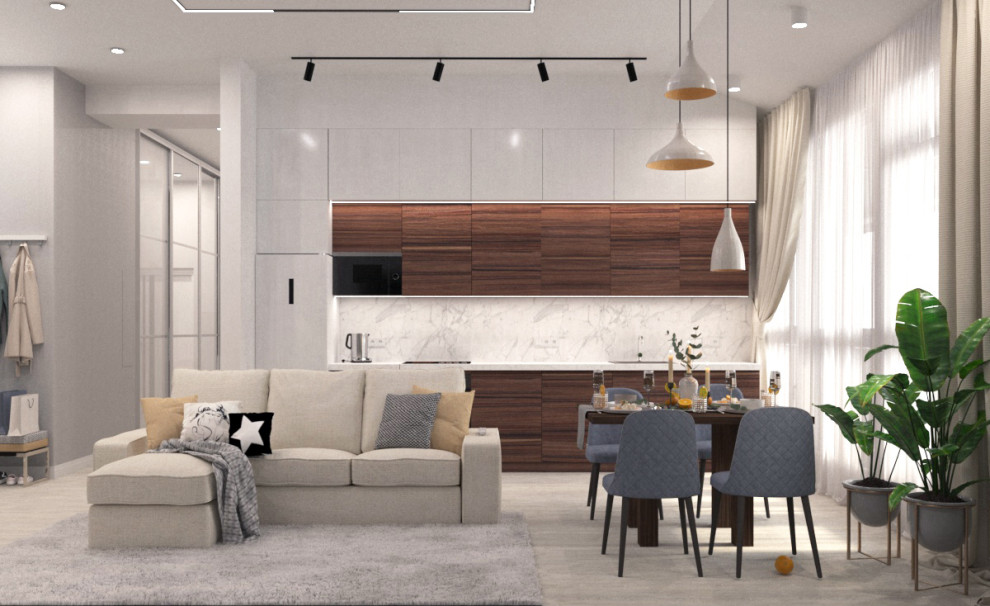 Обложка проекта: Визуализация дизайн-проекта 3-х комн. квартиры