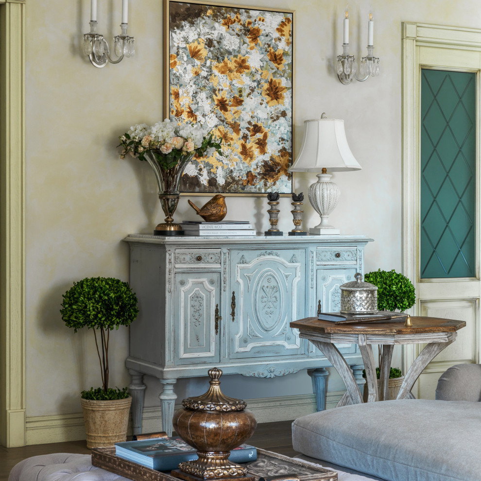 Дизайн гостиной в загородном доме